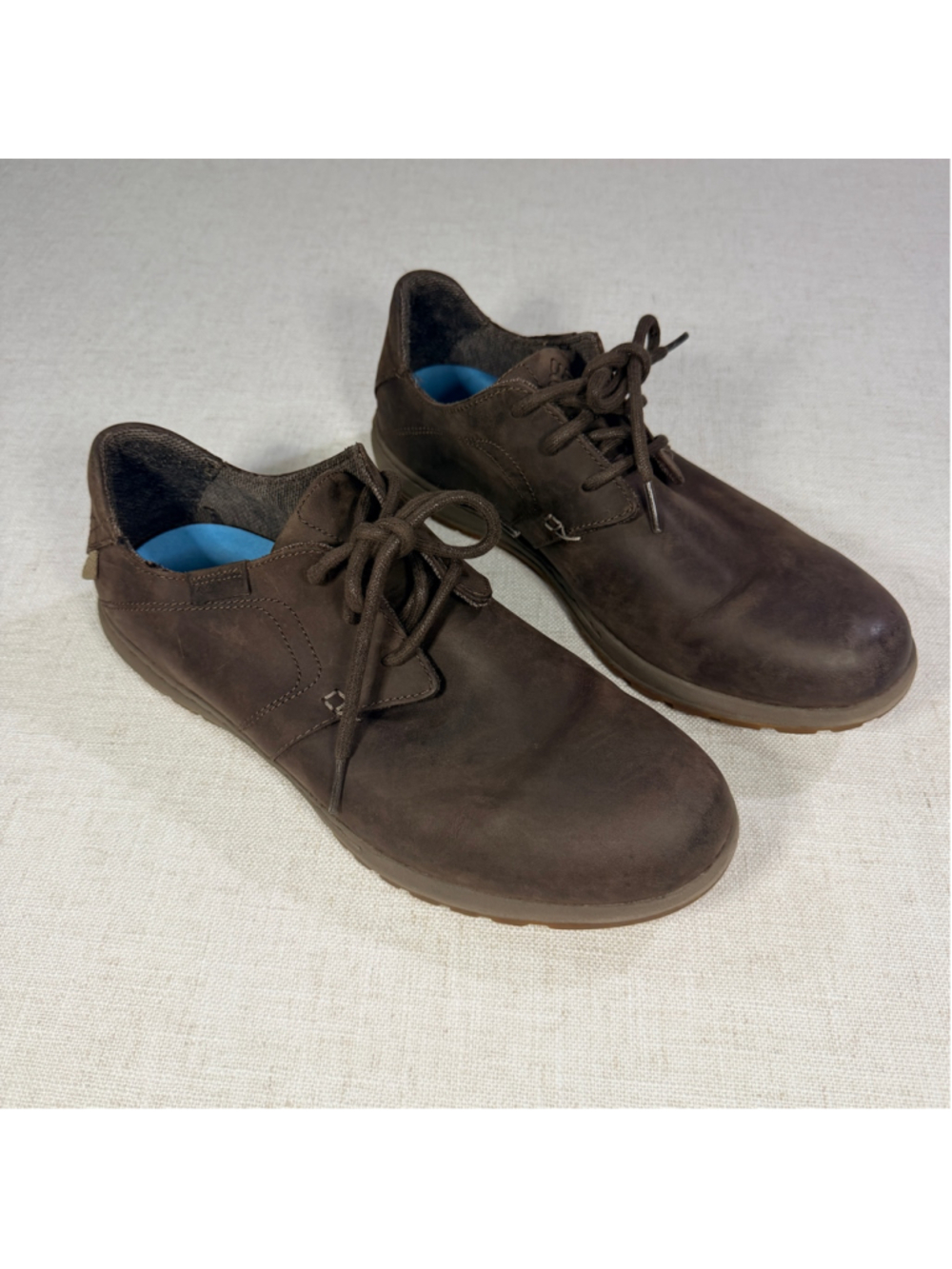 Columbia Men’s Brown Leather Casual Oxford Walking Shoes Dr Scholls Size 10